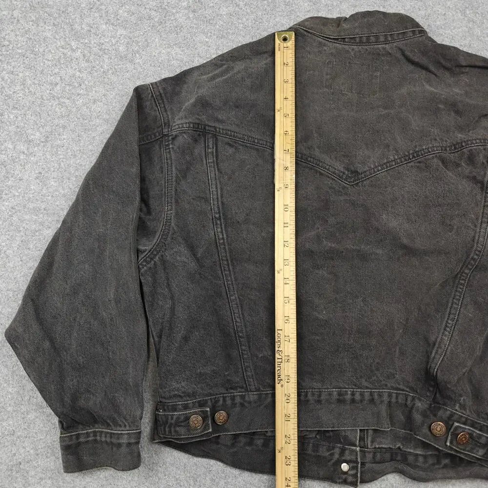 Vintage Levi's Jacket Mens Large Gray Denim Bomber Relaxed Trucker 90s